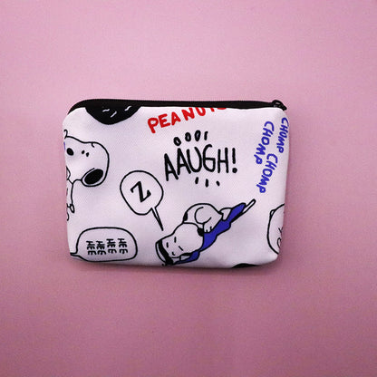 Snoopy Print Mini Coin Purse – Cute Wallet & Card Holder for Women, Girls & Kids, Small Cosmetic & ID Bag