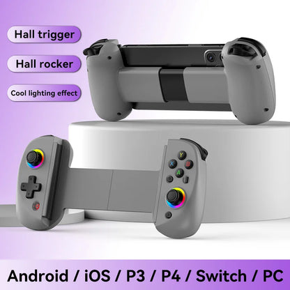 BSP-D9 Wireless Bluetooth Mobile Game Controller – Stretch Design for PC, Tablet, Switch, PS3/PS4, Dual Hall Somatosensory Controller