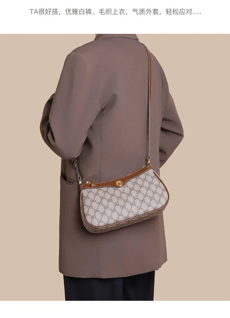 Designer Luxury Women’s Underarm Tote Bag – Fashionable Single-Shoulder Crossbody Bag for Commuting