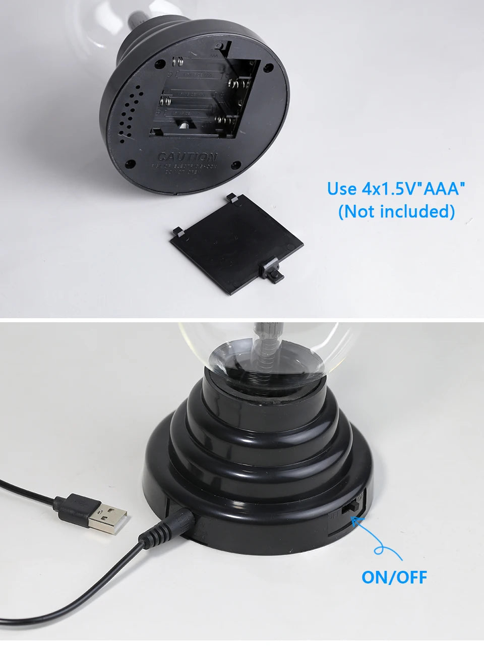 Magic Crystal Plasma Ball Lamp – LED Night Light for Kids, Bedroom & Gifts (3–8 Inch)