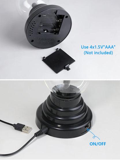 Magic Crystal Plasma Ball Lamp – LED Night Light for Kids, Bedroom & Gifts (3–8 Inch)