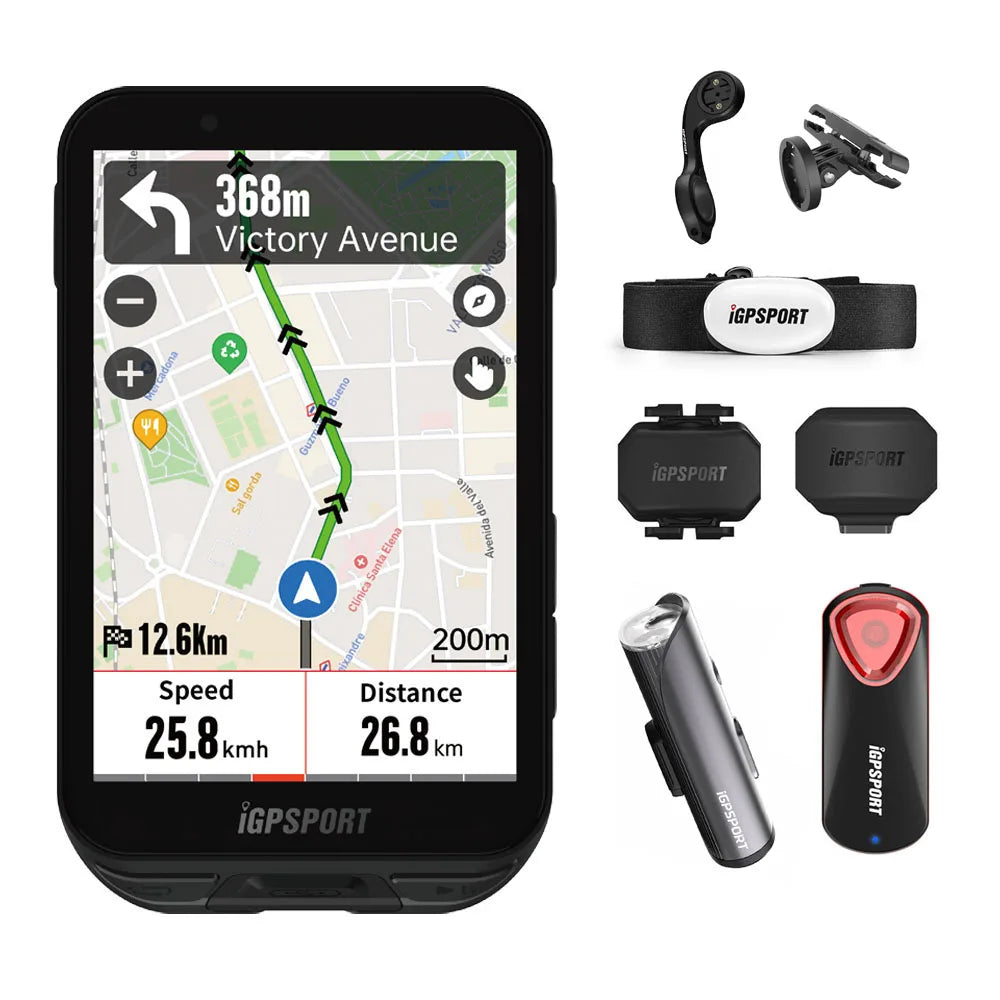 iGPSPORT iGS800 Touchscreen Bike Computer - Professional GPS, Map Navigation, WiFi, ANT+, 50H Battery Life