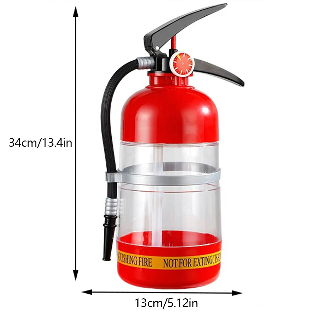 1.5L Beer & Liquor Dispenser — Creative Fire Extinguisher Shape Acrylic Container, Large Capacity for Wine, Spirits & Beer