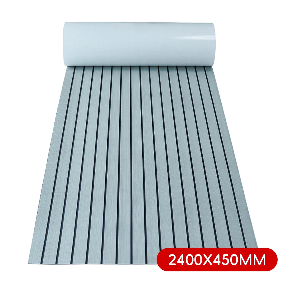 2.4m Self-Adhesive EVA Foam Boat Flooring | Faux Teak Marine Decking Sheet for Yacht, 8 Styles