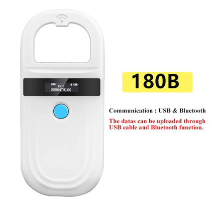 Handheld Animal RFID Reader - 134.2KHz & 125kHz Pet Microchip Scanner, USB/Bluetooth Tag Reader for Cats & Dogs with Tags