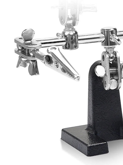 Soldering Iron Stand with Magnifying Glass - Third Hand Clamp & Desktop Repair Tool for Welding