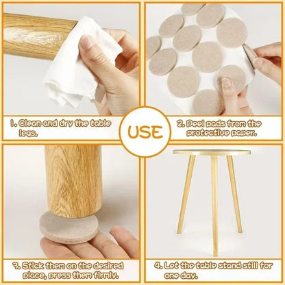 Self-Adhesive Felt Chair Leg Pads – Non-Slip Furniture Protectors for Hardwood Floors, Anti-Scratch Table & Chair Bottom Covers