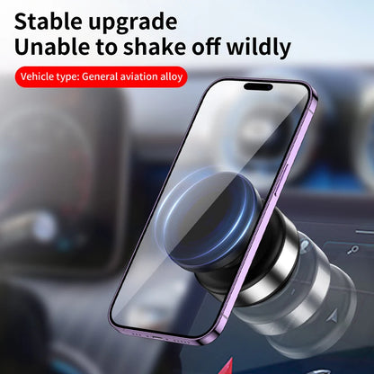 360° Magnetic Car Phone Holder – Aluminum Alloy Vacuum Adsorption Mount for iPhone & Smartphones