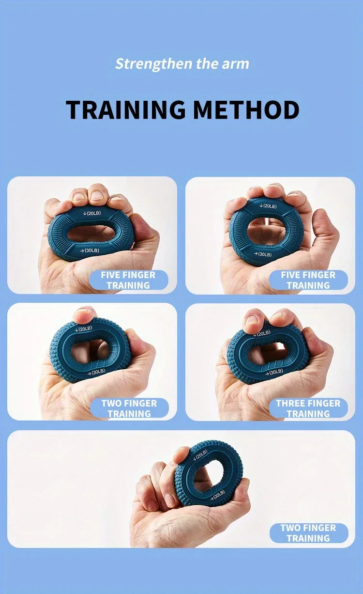 Silicone Hand Grip Strengthener Ring – Forearm & Finger Training for Strength