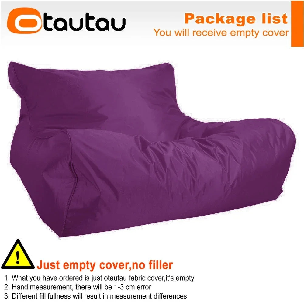 OTAUTAU Waterproof Floating Bean Bag Lounger Cover – Swimming Pool Sofa Bed Pouf, No Filler Chaise Lounge Recliner Puff SF019
