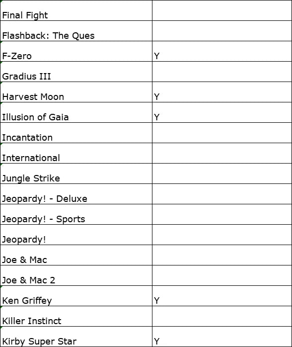 138-in-1 Battery-Saved SNES Multi-Game Cartridge — Best Classic Games for Super Nintendo Entertainment System