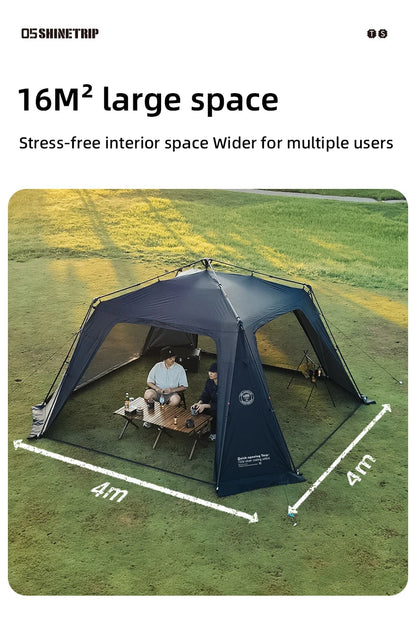ShineTrip Oversized Dome Tent – Quick Setup, Waterproof & Sunproof Silver-Coated Canopy for Camping (05 Series)