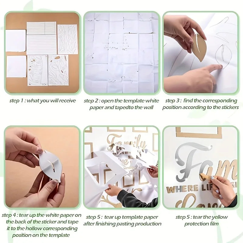 3D Acrylic Photo Wall Decor – DIY Customizable Photo Collage Kit, 100×100cm Frame for Home, Wedding & Party