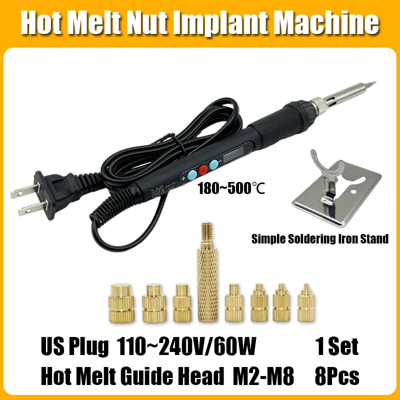 Brass Hot Melt Insert Knurled Nut – Copper Thermal Conduction Nut for 3D Printer Plastic Heat Insertion Tool