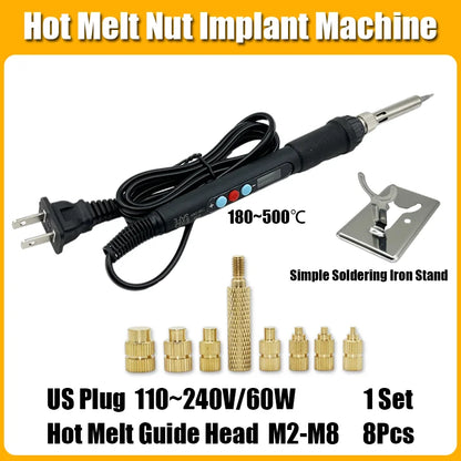 Brass Hot Melt Insert Knurled Nut – Copper Thermal Conduction Nut for 3D Printer Plastic Heat Insertion Tool