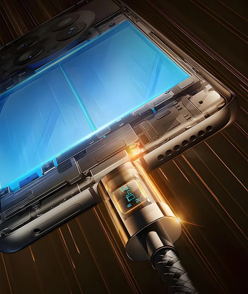 240W PD Fast Charging USB-C to USB-C Cable with 100W Digital Display – Charger for Xiaomi Huawei MacBook iPad