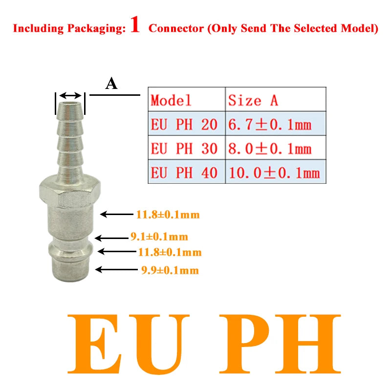 EU Air Hose Quick Release Coupling Fittings – European Standard Compressor Pneumatic Connector Accessories