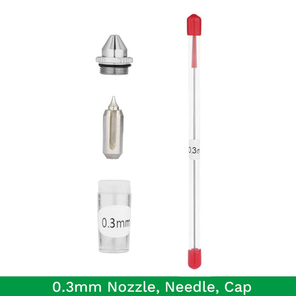 0.2mm/0.3mm/0.5mm Airbrush Nozzle & Needle Replacement Parts for NCT-SJ83 Airbrush