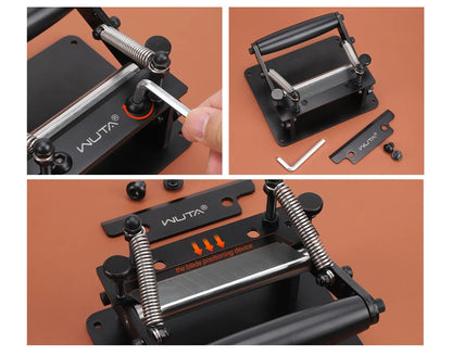 WUTA Manual Leather Skiving Machine – Belt Thinning Splitter & Strap Cutting Tool for Cowhide Leather DIY