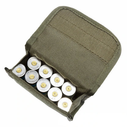 10 Grid Tactical Ammo Pouch - Multi-Functional EDC Nylon Waist Bag with MOLLE System for Outdoor Shooting