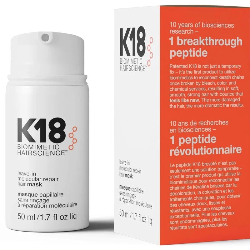 K18 Leave-In Molecular Repair Hair Mask – Deep Conditioning Keratin Treatment for Smooth, Healthy Hair (50ml/150ml)