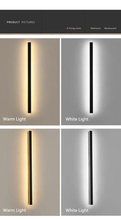 Waterproof Outdoor Wall Light – LED Garden Lamp, Modern Nordic Style for Living Room & TV Background, IP65, 110/220V Wall Washer