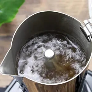 Easyworkz Diego 4-Cup Stovetop Espresso Maker — Stainless Steel Italian Moka Pot, 6.8 oz Induction Coffee Machine