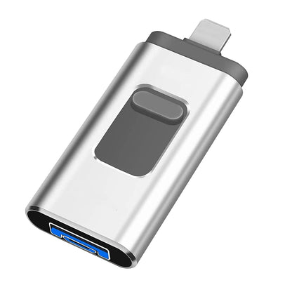 iPhone Flash Drive 3.0 – 256GB, 128GB, 64GB Memory Stick, External Storage for iPhone, PC, iPad, and More Devices