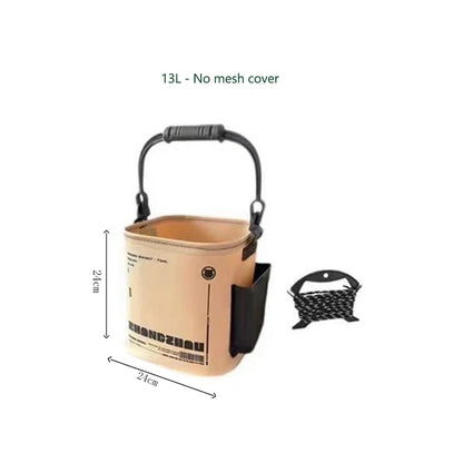 Foldable Portable EVA Fishing Bucket – Live Fish Net with Rope for Outdoor and Home Use