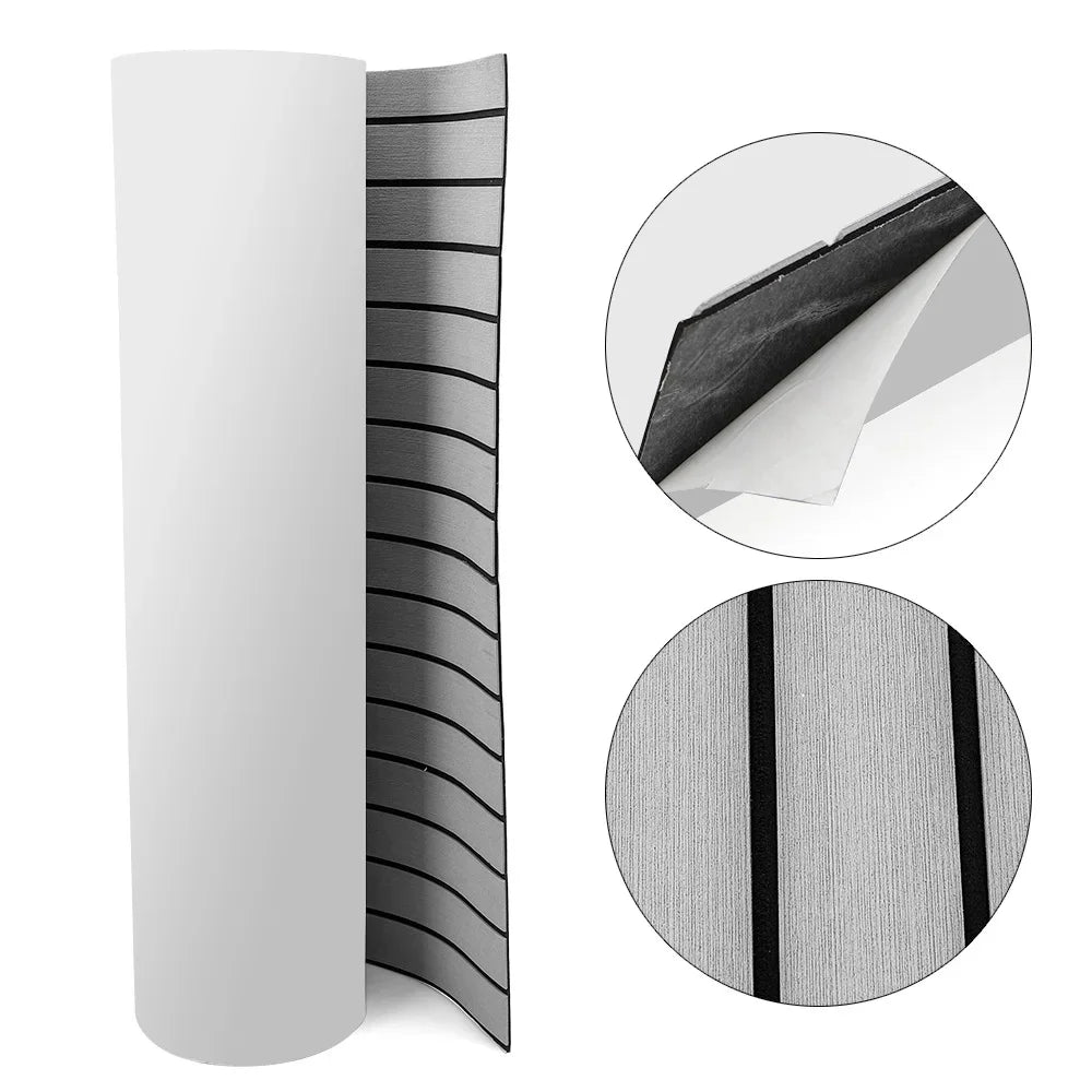 94.5"×35.4" EVA Anti-Slip Foam Boat Decking Sheet — Self-Adhesive Cuttable Deck Flooring Mat for Boats