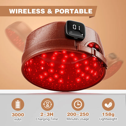 Laser Hair Growth Cap – 660nm & 850nm Red Light Therapy with 3000mAh Battery for Hair Regrowth, Anti-Hair Loss & Scalp Care