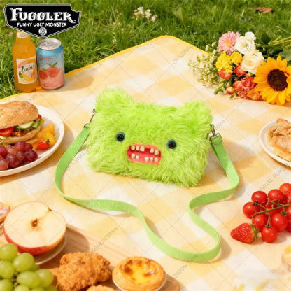 Original Fuggler Ugly Teeth Monster Plush Crossbody Bag – Kawaii Screech Mr. Buttons Shoulder Doll Gift
