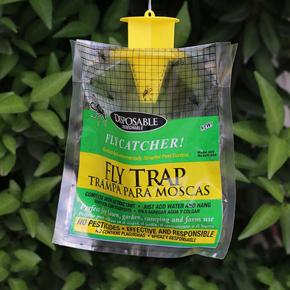 Hanging Fly Catcher Bags – Non-Toxic, Water-Soluble Disposable Fly Traps for Home & Garden