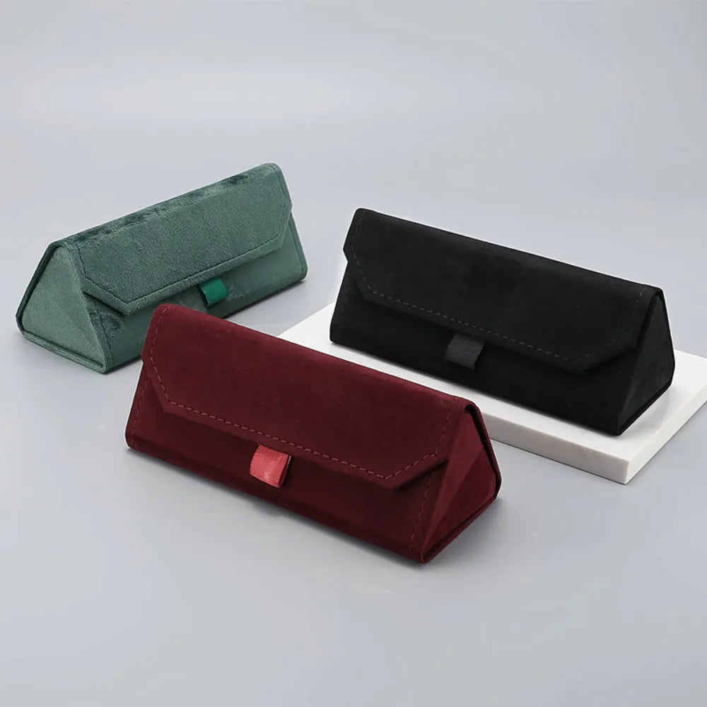Elegant Velvet Folding Glasses Case: European Hot Design for Sunglasses & Reading Glasses - Men's & Women's Eyewear Cases