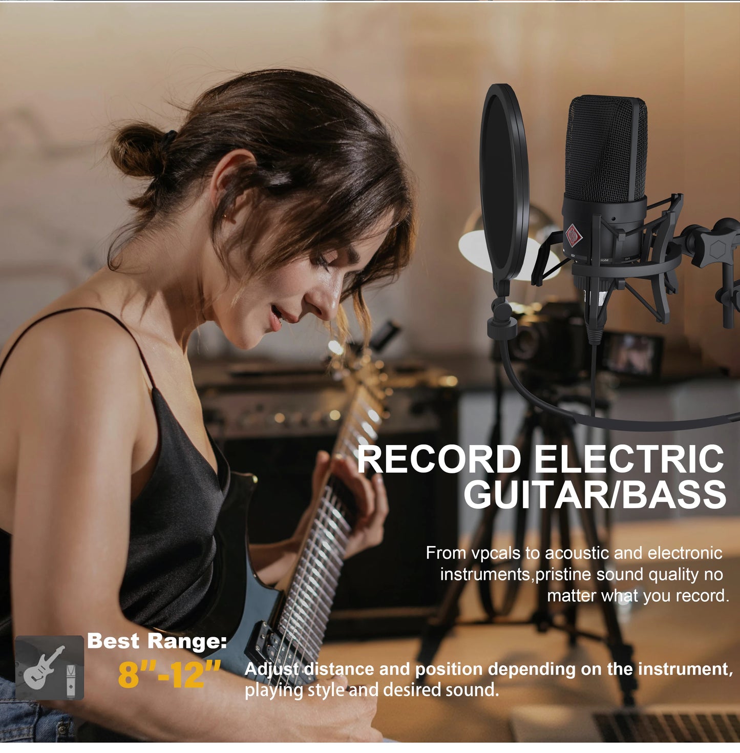 TLM 103 XLR Condenser Microphone – Professional Cardioid Studio Mic for Podcasting, Voice Over, Streaming & Home Recording