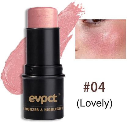 Highlighting & Bronzer Stick - Face Brightening Blusher, Rouge Concealer Pen, Long-Lasting Corrector & Nose Contouring Cosmetics