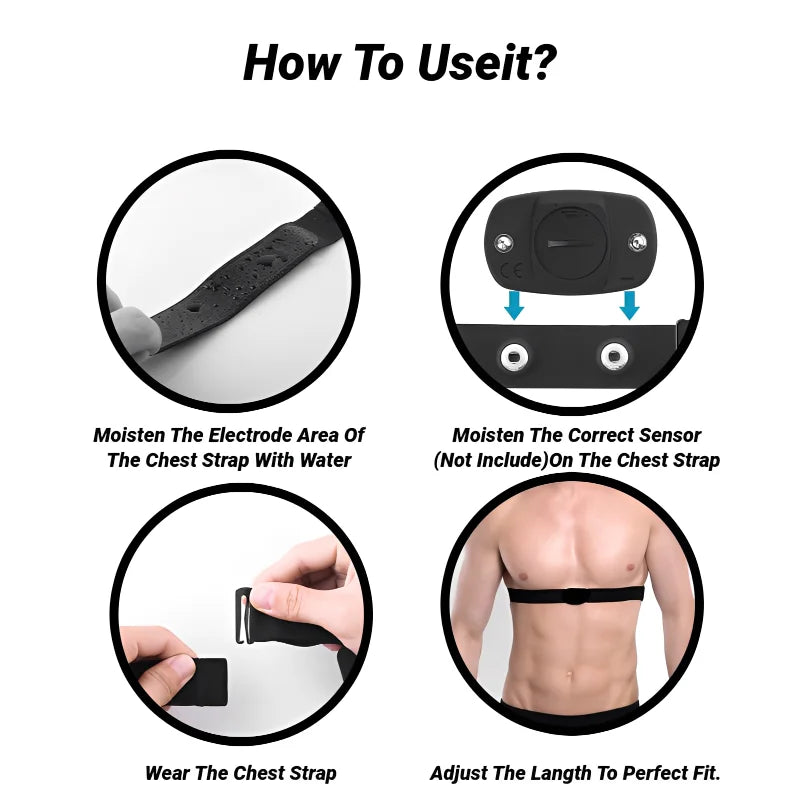 Heart Rate Monitor Replacement Strap – Compatible with Polar, Wahoo, Garmin & Coospo Chest Bands