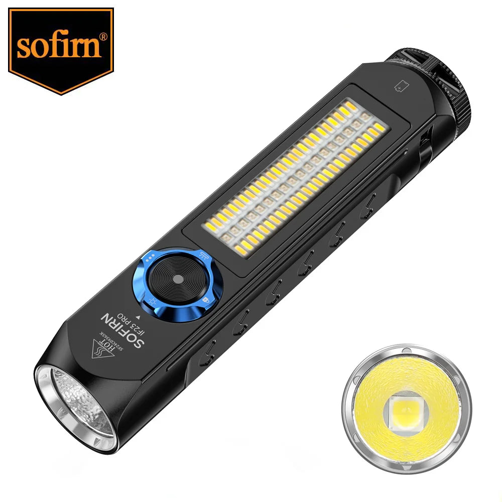 Sofirn IF23 PRO RGB LED Flashlight — 5000lm XHP70B, 21700 Rechargeable Torch with 5V 3A USB-C & Magnetic Base