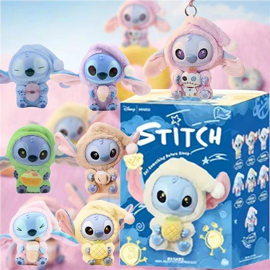 Miniso Disney Stitch Blind Box — “Eat Something Before Sleep” Vinyl Plush Doll Pendant, Surprise Gift Toy
