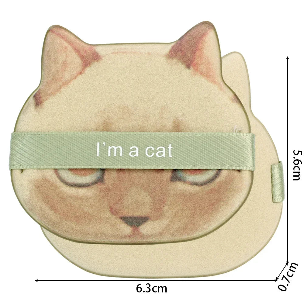 1-4PCS Cat Air Cushion Powder Puffs – Double-Sided Wet & Dry Foundation and Concealer Makeup Sponges