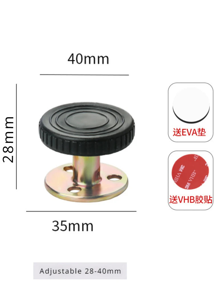 Adjustable Threaded Bed Shock Mount | Furniture & Cabinet Stabilizers | Self-Adhesive Headboard Stoppers