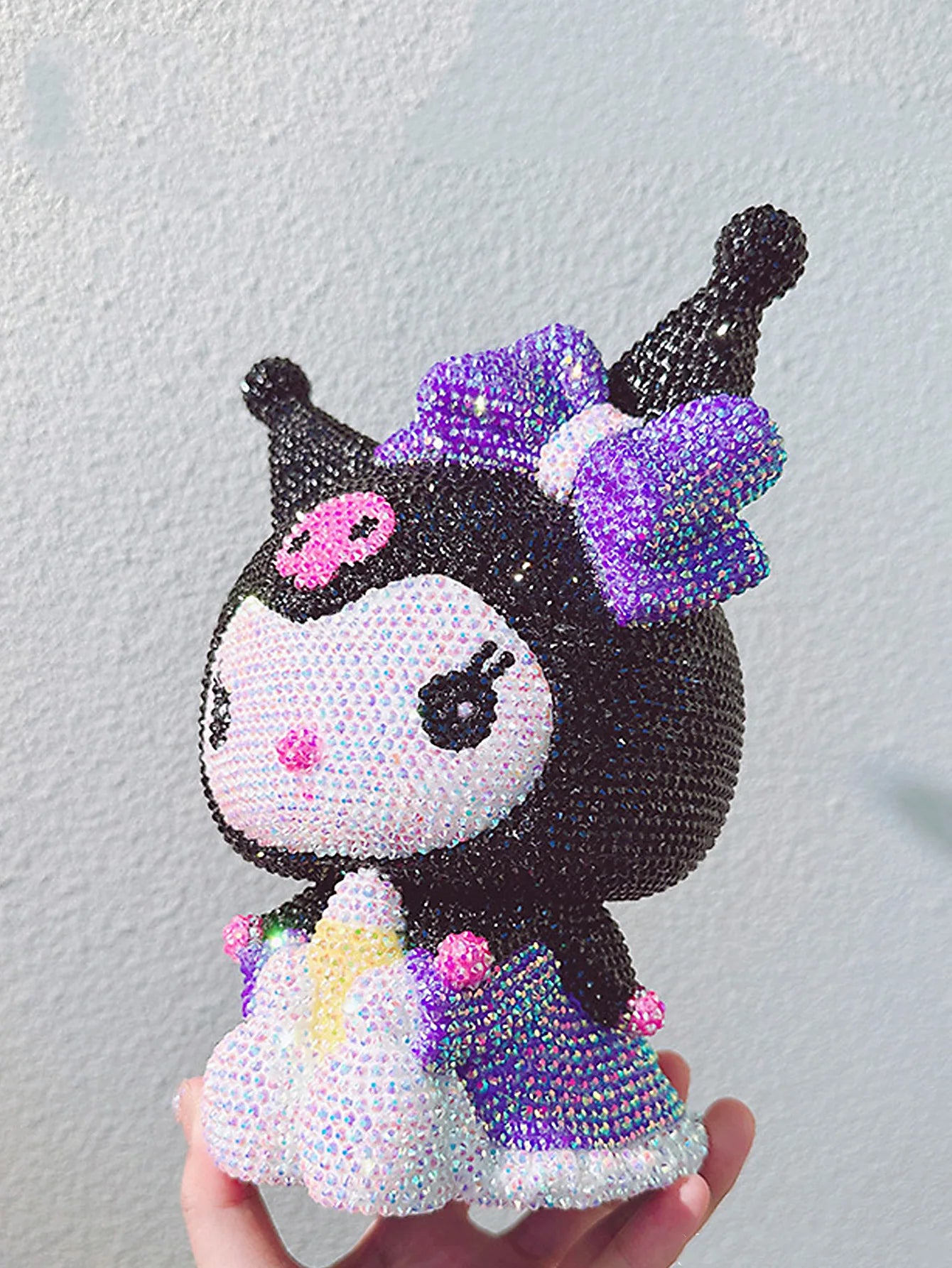 Hot Sale DIY Anime Piggy Bank – Cartoon Melody & Hello Kitty Diamond Stick Figurine Model Gift Statue Doll