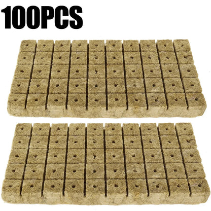 Stonewool Hydroponic Grow Cubes — 500/50x Seedling Blocks for Garden Germination & Water Cultivation