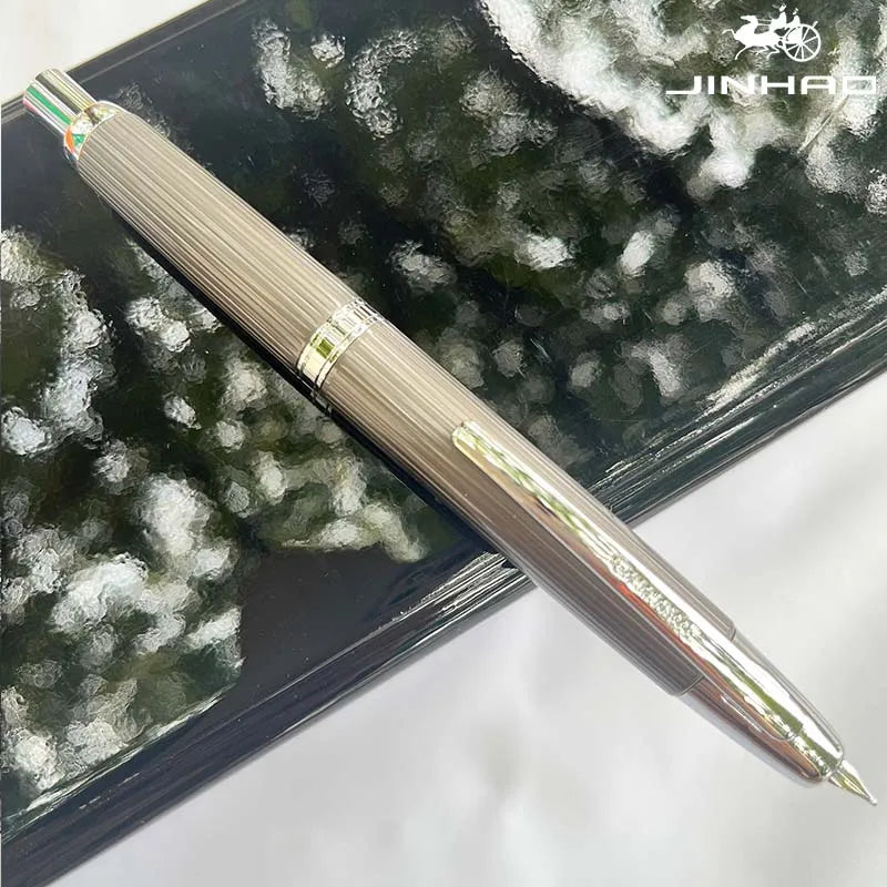 JINHAO Metal Fountain Pen – 10 Brand New Retractable Fine Nibs with Ink Converter