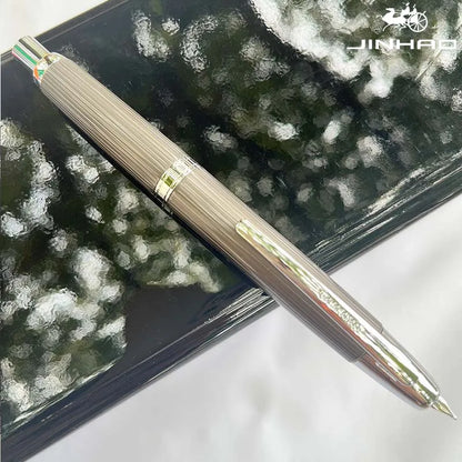 JINHAO Metal Fountain Pen – 10 Brand New Retractable Fine Nibs with Ink Converter