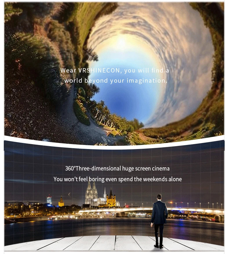 VR Shinecon 10.0 3D Virtual Reality Headset – Helmet Goggles for Smartphone Gaming