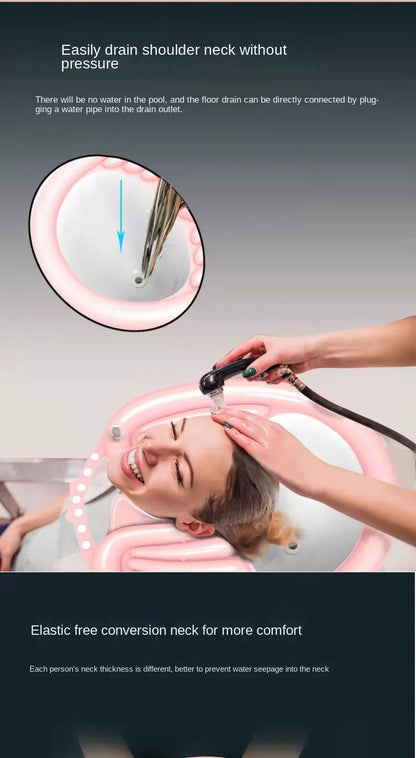 Inflatable Hair Washing Basin – Portable PVC Foldable Shampoo Basin for Pregnant Women, Elderly & Patients