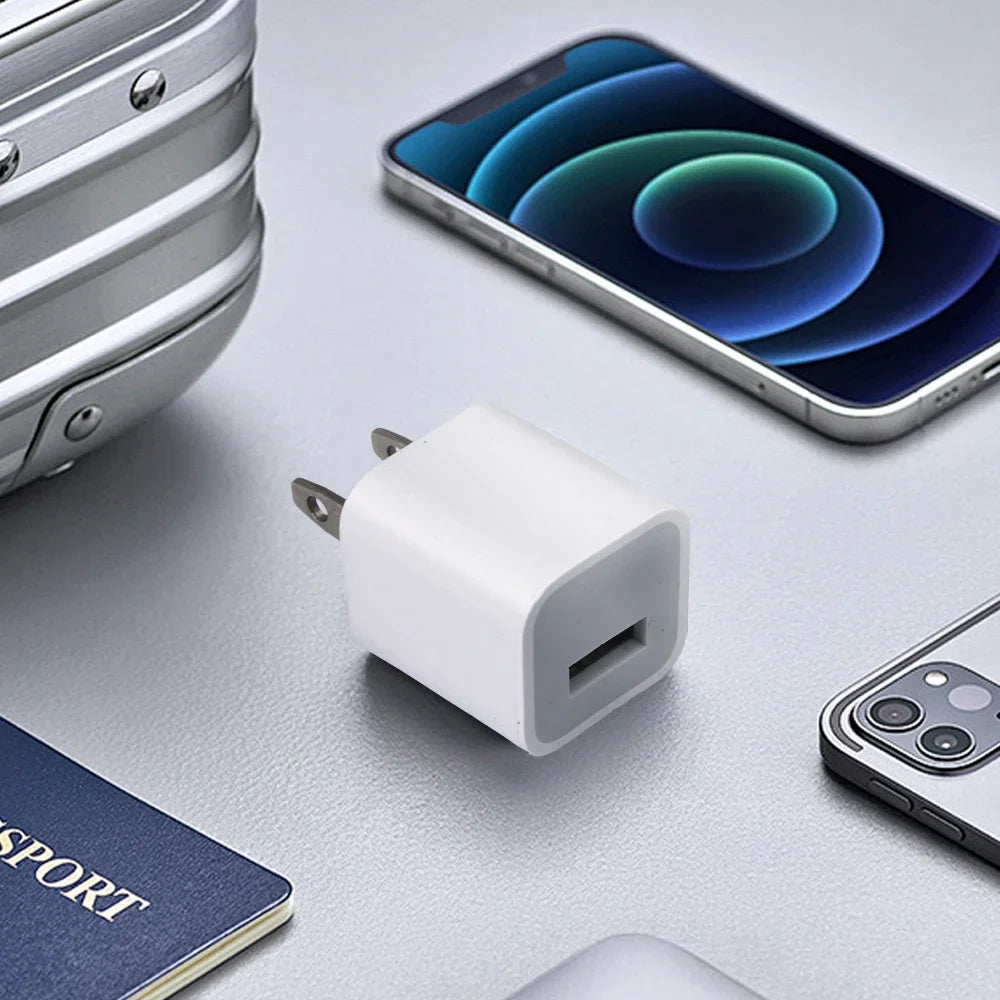 1-5 Pcs USB Wall Charger Adapter – Fast Charging for iPhone 14, 13, 12, 11 Pro Max, XR, XS, 8, 7, iPad, US Plug