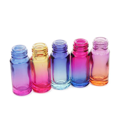 5/10/20/30/50pcs 5ml Glass Roll-On Bottles — Gradient Empty Roller Ball Bottles for Essential Oils & Travel