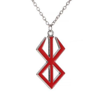 Berserk Anime Logo Necklace – Guts Sword Symbol Pendant, Trendy Cosplay Jewelry Gift & Decoration